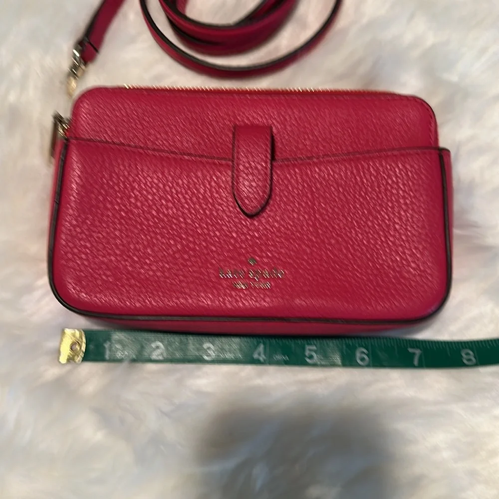 Kate Spade New York Vibrant Fuchsia Red Small Like New Crossbody Bag